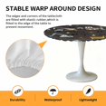 thumbnail image 2 of Elastic Fitted Round Tablecloth, Cartoon Tractor Waterproof Stretch Table Cover for 55"-60" Tables, Cute Grey Digger Shovel Truck Car Black Washable Outdoor Tablecloths for Patio, Picnic, Camping, 2 of 9