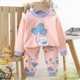 thumbnail image 2 of NOLDARES Infant Toddler Baby Boy 2pcs Long Sleeve Sweatshirt Tops and Pants Set Cartoon Print Fall Winter Clothes Outfits Clothing(Light Blue,5-6 Y), 2 of 3