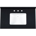 thumbnail image 6 of Sagehill Designs 37" Gemstone Black Quartz Top with Integrated White Rectangular Ceramic Basin, 6 of 7