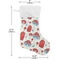 thumbnail image 2 of SKYSONIC Mushroom Christmas Stocking Personalized Large Candy Stocking Hanging Gift Xmas Stockings Decoration for Family Holiday Party Ornaments Decor Fireplace, 2 of 7