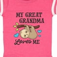 thumbnail image 4 of Inktastic My Great Grandma Loves Me with Sloth and Hearts Boys or Girls Baby Bodysuit, 4 of 5