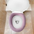 thumbnail image 4 of 4PCS Washable Toilet Seat Cover Set – Thick Soft Elastic Toilet Cushion Pads with Full Wrap, Breathable, Comfortable, and Warm for Home Bathroom, 4 of 10
