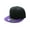 Black/Purple, variant on Plain Adjustable Snapback Hats Caps Flat Bill Visor - Red Blue