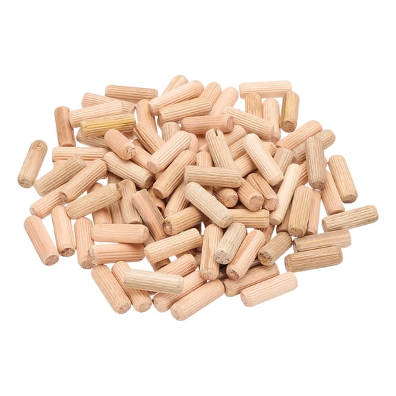Wooden Dowel Pins 3/8" x 1-3/16" (10mm x 30mm) Straight Dowel Rods for Crafts and Furniture DIY Count 100