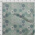 thumbnail image 4 of oneOone Polyester Spandex Dusty Teal Green Fabric Geometric Dress Material Fabric Print Fabric By The Yard 56 Inch Wide, 4 of 5