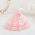 thumbnail image 3 of breaise Baby Girls Tulle Flower Dresses Princess Wedding Birthday Party Tutu Elegant Special Occasion Dress 7m-3Y, 3 of 5