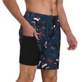 thumbnail image 2 of Honeii Christmas Dachshund Print Men's Swim Shorts,Mens Swim Trunks,Breathable Mesh Beach Shorts for Swimming,Surfing, and Beach Activities-Large, 2 of 6