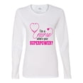 thumbnail image 2 of Wild Bobby, Funny Nurse Whats Your Superpower Nurse Week, Inspirational/Christian, Women Graphic Long Sleeve Tee, White, XX-Large, 2 of 4