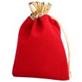 thumbnail image 3 of Bolsa para guardar joyas con cordón, funda cartuchera, organizador de bolsillo (rojo, 12x16cm), 25 uds., 3 of 8