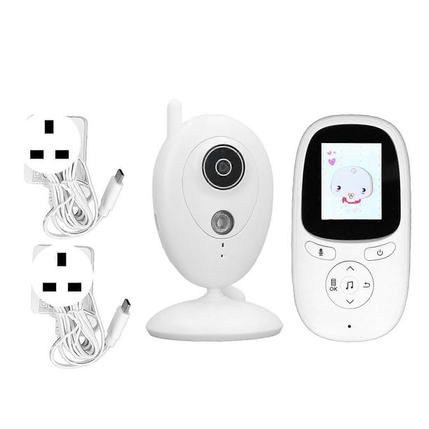 2inch HD Video Baby Monitoring Camera with Back Clip Two Way Talk Night Vision Lullaby Wireless Baby Sitter Camera 100‑240V Plug