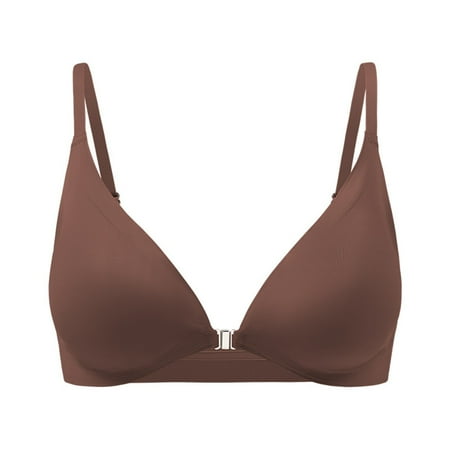 Pavied Minimizer Bras Bralettes for Women Seamless Bras Non Marking Large Size Lingerie Women s Thin Of Small Breasts Gathered Adjustable Feelingirl Bra Plus Size Bra Coffee L