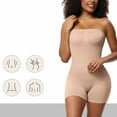 thumbnail image 6 of Lovskoo Shapewear Bodysuit for Women 2024 Trendy Summer Corset Zipper Solid Short Pants Bodysuit Khaki, 6 of 7