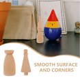 thumbnail image 4 of Miangastore Khaki Wooden Human Figure 1Pcs 4.9In X 1.2In X 1.2In, 4 of 9
