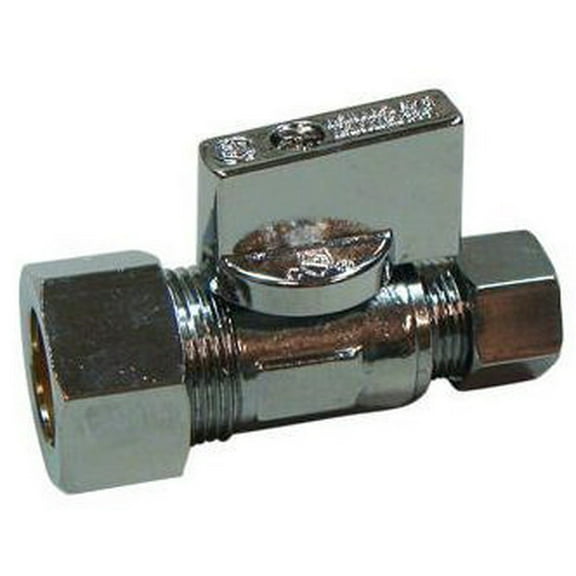 Proflo Pfxqsc32c 5/8" X 3/8" Quarter Turn Straight Valve - Chrome
