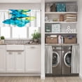 thumbnail image 5 of LALILO Kitchen Curtain Valance Ink Water Splash Green And Rod Pocket Window Curtain 52"x 18" Set of 2, 5 of 5