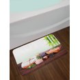 thumbnail image 2 of Spa Bath Mat, Bamboo Background with Towel Flowers Candled and Zen Hot Massage Stones, Non-Slip Plush Mat Bathroom Kitchen Laundry Room Decor, 29.5 X 17.5 Inches, Green White and Brown, Ambesonne, 2 of 2