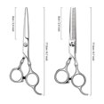 thumbnail image 5 of Juego profesional de tijeras para cortar el cabello de 7 piezas con tijeras de entresacar, peine de navaja, pinzas y estuche para salón y hogar., 5 of 5