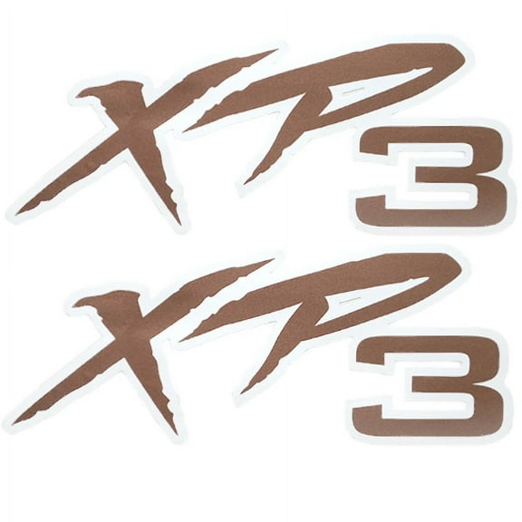 Lund Boat Decals 161882 | XP3 Cocoa Brown / White 7 Inch (Set of 2)