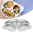 thumbnail image 2 of Ccdes Assiette Compartimentée pour Aliments, Assiette pour Enfants en Acier Inoxydable 304 en Forme de Panda, Vaisselle pour la Maison, la Maternelle et l'École, Assiette pour Aliments en Acier Inoxydable, 2 of 8