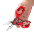 thumbnail image 3 of LIVINGO 6" Professional Electrician Scissors with Belt Clip for Cutting Wire, Red, 3 of 6