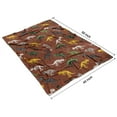 thumbnail image 4 of Brown Cartoon Dinosaurs Fossils Pattern Blanket,Comfortable Soft Lamb Wool Throw Blanket,All Season,Warm Lightweight Blankets for Sofa Bed Couch Living Room Chair,40"x50", 4 of 4
