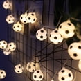 thumbnail image 4 of Guirnalda de luces de fútbol 3M, 20 LED, luz nocturna blanca cálida, balón de fútbol, luces de cadena para interiores y exteriores, accesorios de jardín Lam, 4 of 5