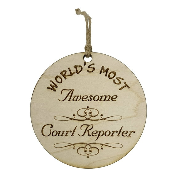 Worlds most Awesome Court Reporter - Ornament