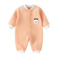 thumbnail image 2 of Baby Boy Girl Winter Romper Newborn Warm Jumpsuit Button Cotton Button Jumpsuit for 1M-24M, 2 of 5