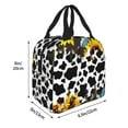 thumbnail image 5 of Sunflower cow print Lunch Box for Women Men Insulated Lunch Bag Women Cute Lunch Bags for Women Adults Cooler Tote Bag for Work Picnic Gifts, 5 of 6