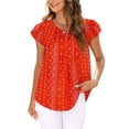 thumbnail image 4 of Birdeem T-Shirt Ample pour Femmes à Manches Courtes, Col Rond, Uni Imprimé, 4 of 5