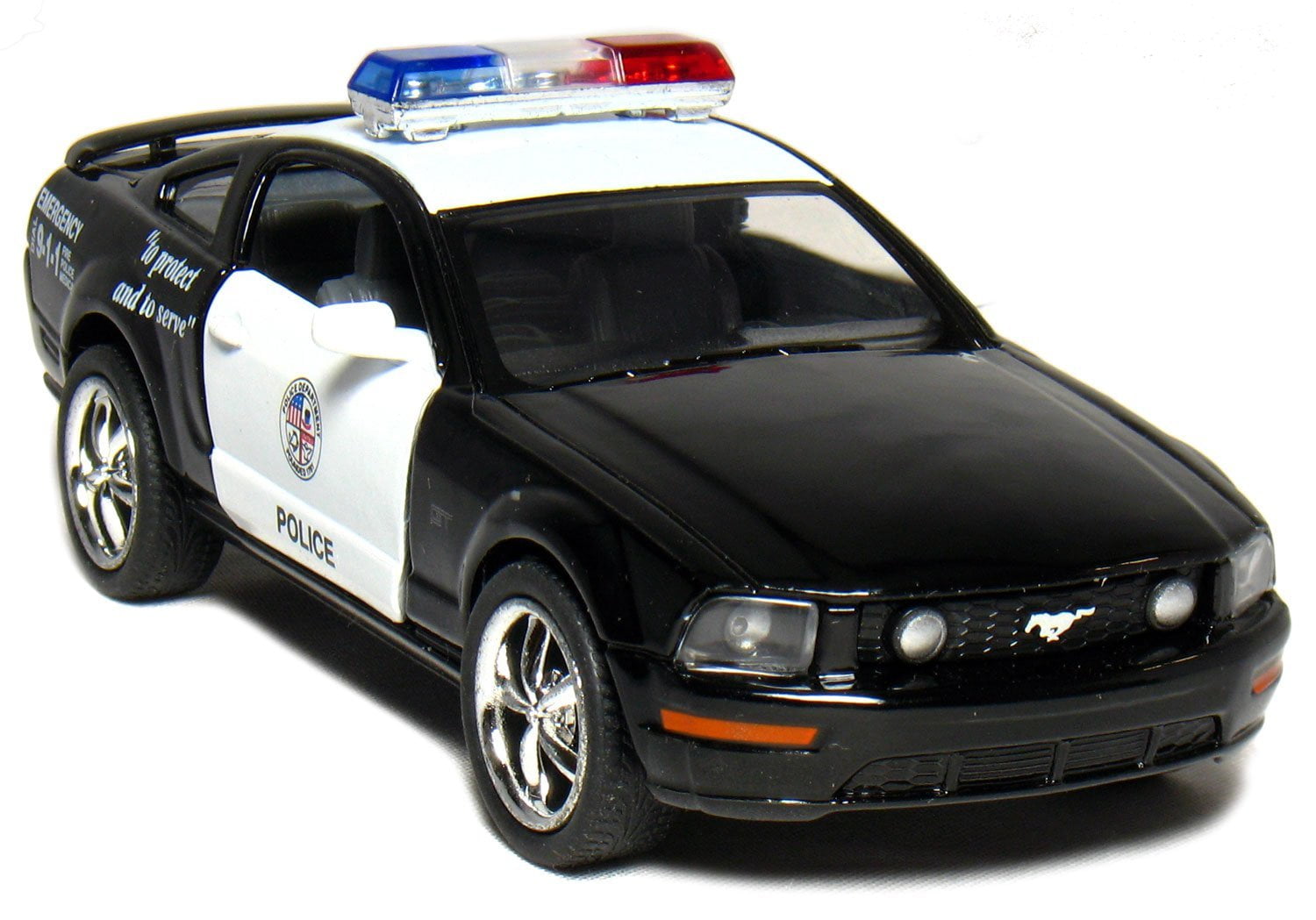 Model Ford Pull Back Vehicles Mustang GT Police 2006 Black White 1-38 Toy wonder 