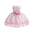 thumbnail image 4 of Coerni Baby Toddler Girls Sleeveless Floral Mesh Tutu Princess Dress Prom Party Dress Tulle Bow Dress 3 To 10 Years, 4 of 9