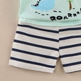 thumbnail image 5 of KPOPLK Toddler Boy Clothes for Kids 3 6 9 12 Months 2t 3t 4t Summer Cotton Outfits Shirt Short Sets(18-24 Months,Light Blue), 5 of 5