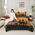 thumbnail image 4 of Feelyou Rustic Bear Family Bedding Comforter Set for Teen, Jungle Wildlife Animal Twin Comforter Sets, Countryside Reversible Bedding Set, Ultra Soft Bedroom Decor, 2-Piece, 4 of 8