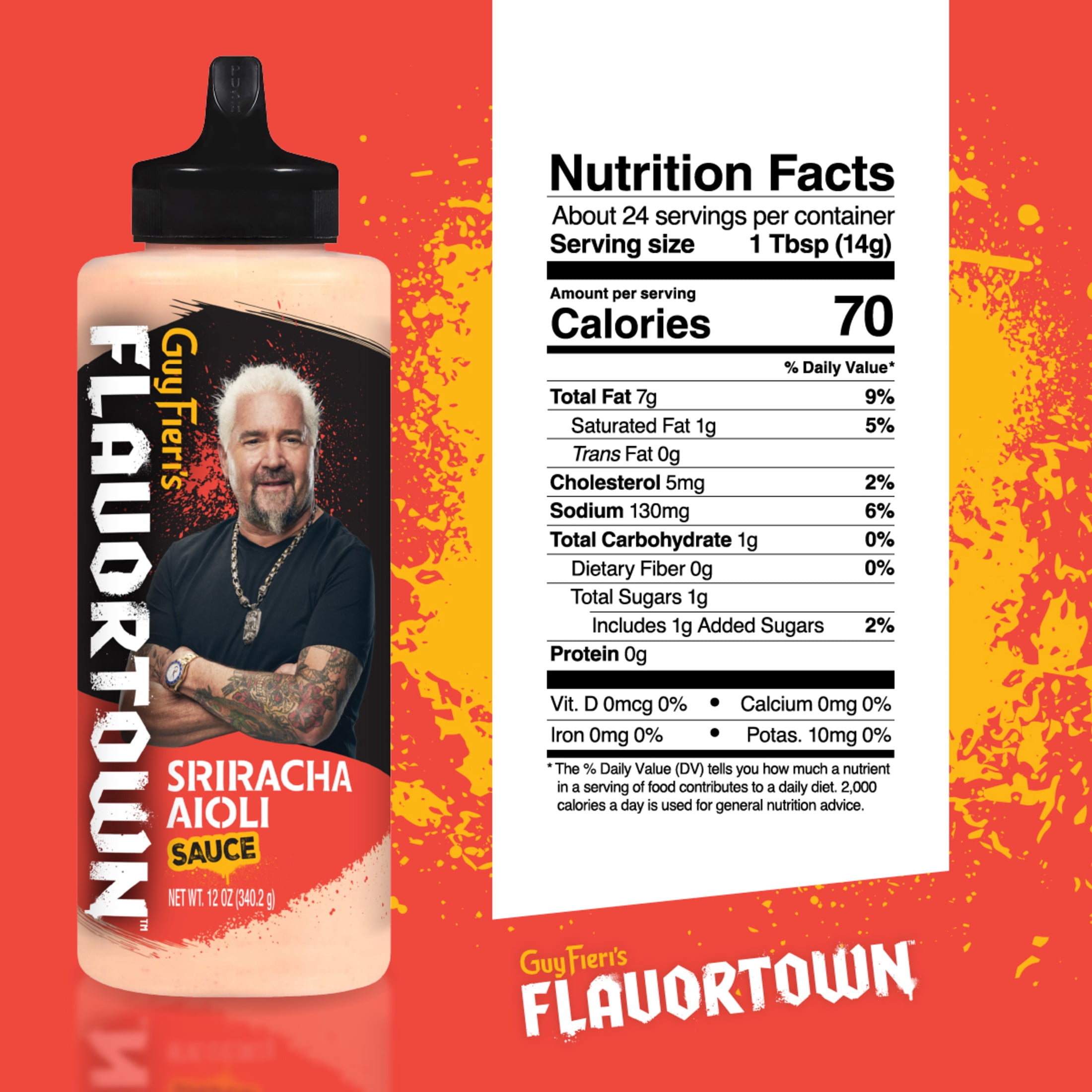 Flavortown Sriracha Aioli Sauce 12 oz