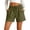 Army Green, variant on Linen Shorts for Women Summer Casual Elastic High Waist Wide Straight Leg Loose Fit Beach Shorts with Pockets