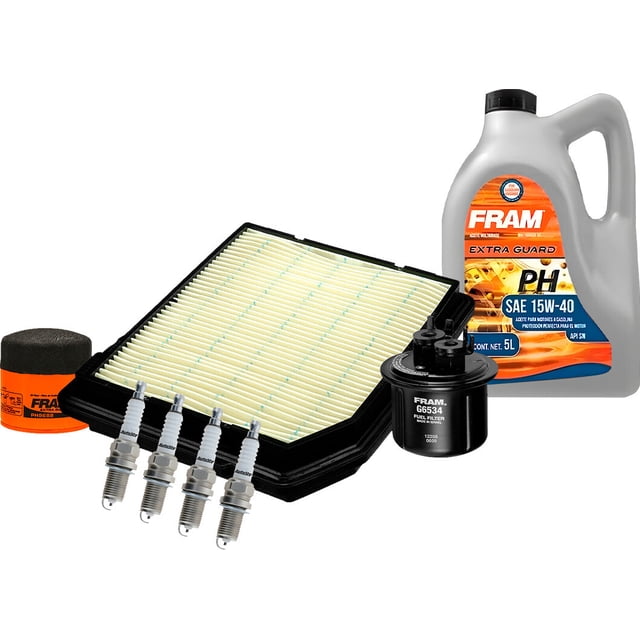Kit De Afinación Con Aceite Mineral 15W40, Bujías Platino, Filtro De Aire, Filtro De Aceite Y Filtro De Combustible 8 Piezas Compatible con Honda Civic L4 1.6L DE 1988 A 1991