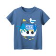 thumbnail image 1 of Qudderr T-Shirts Col Rond pour Garçons 1-10T, Manches Courtes en Coton, Imprimé Dessin Animé, Été, 1 of 8