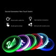 thumbnail image 3 of Huiyi 2pcs LED Car Coasters, Car Cup Holder Insert,LED Cup Pad Holder RGB 7 Colors Changing Lights USB Car Cup Coasters for Car Accessories (E), 3 of 4