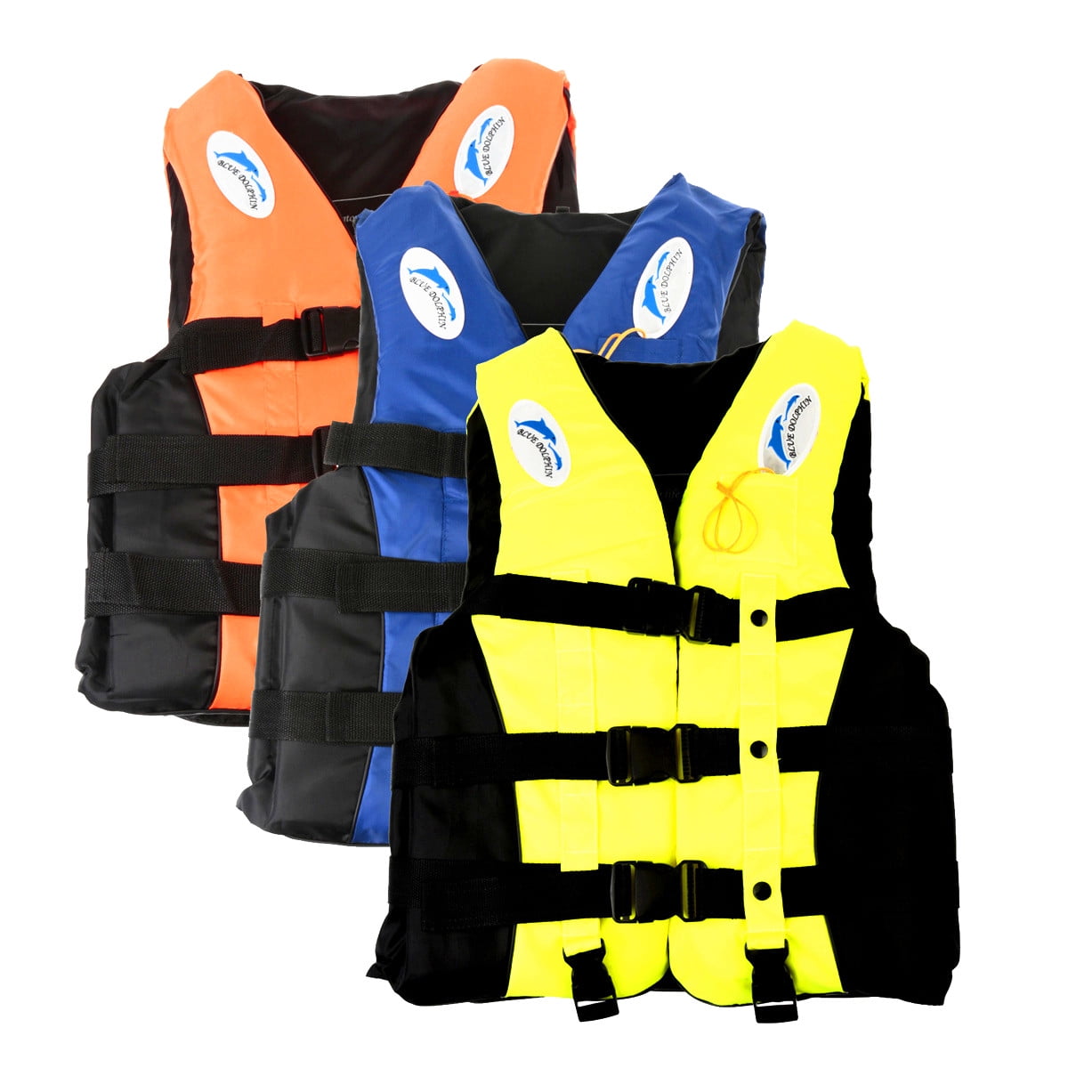 Life Jackets Adults Drifting Lifesaving Vest with Emergency Whistle for Safety Swimming Fishing Sailing 
