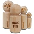 thumbnail image 1 of Have Fun Cute Text Rubber Stamp for Scrapbooking Crafting Stamping - Large 1-1/4 Inch, 1 of 7