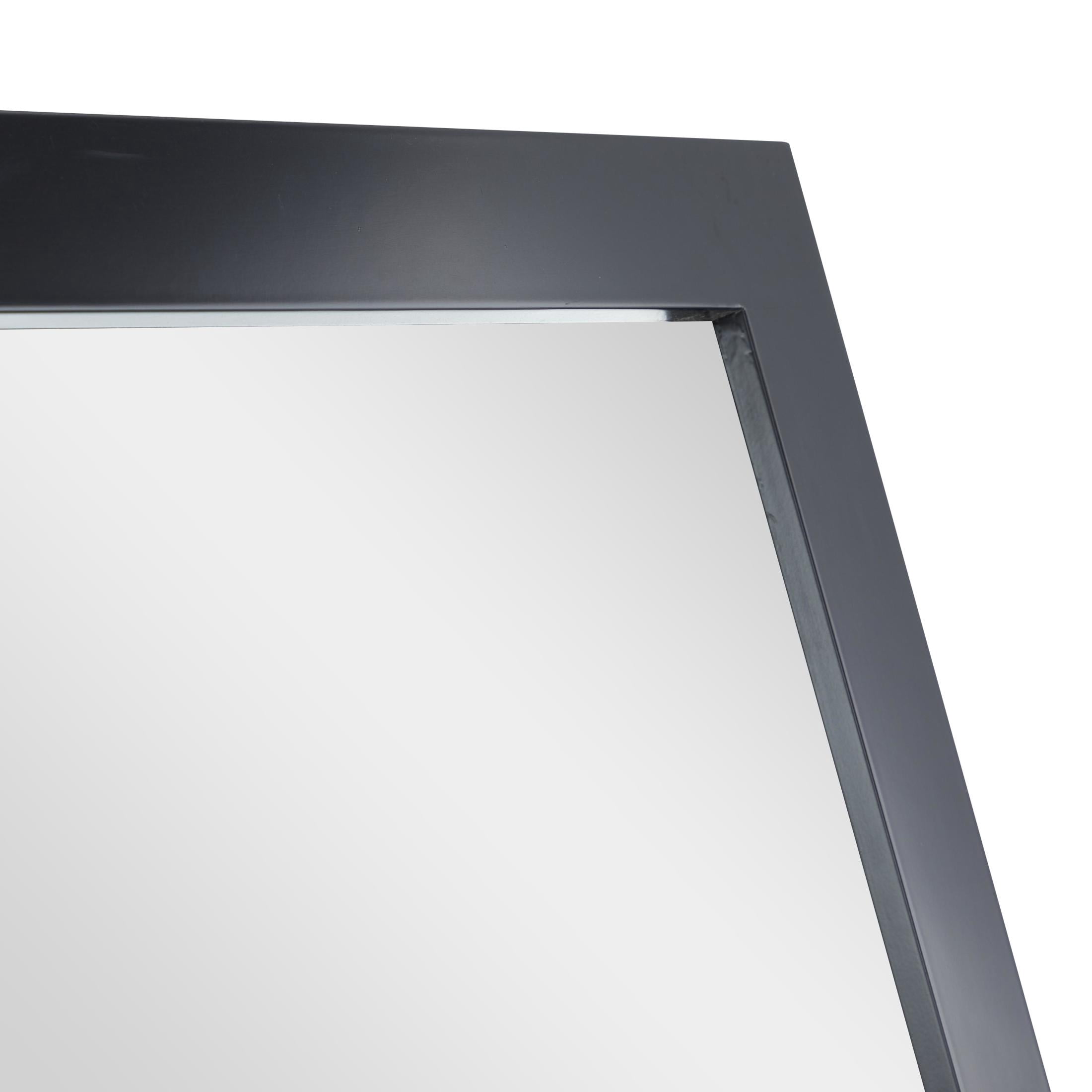DecMode 33" x 65" Black Wall Mirror