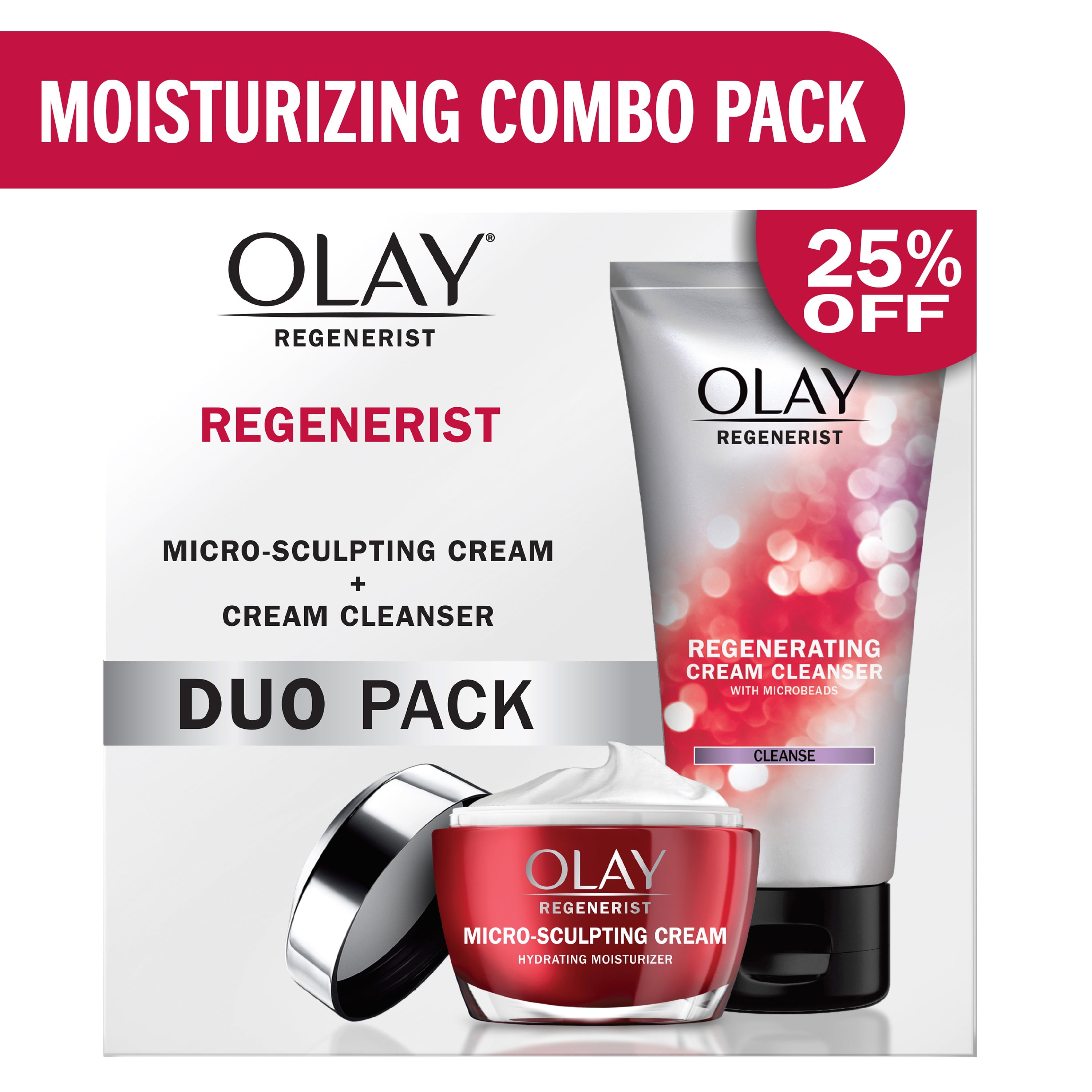 Olay Regenerist Moisturizer and Face Wash Value Pack , with Hydrating Vitamin B3,  for all Skin Types, 1.7 oz & 5.0 fl oz