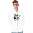 thumbnail image 5 of Popeye Sketch Old School Tattoo Style Zip Up Hoodie Men's Women's Brisco Brands L, 5 of 6