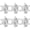 silver, variant on Jiibva Snowflake Napkin Buckle Alloy Art Deco Christmas Napkin Rings 6 Pack