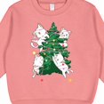 thumbnail image 3 of Inktastic Kawaii Cats Christmas Tree Toddler Sweatshirt, 3 of 4