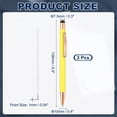 thumbnail image 2 of Ballpoint Pen with Stylus Tip, 3Pcs 2 in 1 Metal Pen Black Ink 1.0mm Medium Point Stylus Pen for Touch Screens Style 2, Yellow, 2 of 6