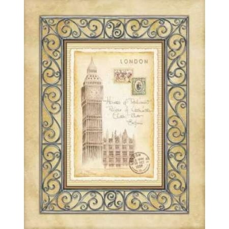 24 Art Postcards - London Postcard Canvas Art - Andrea Laliberte (24 x 30)