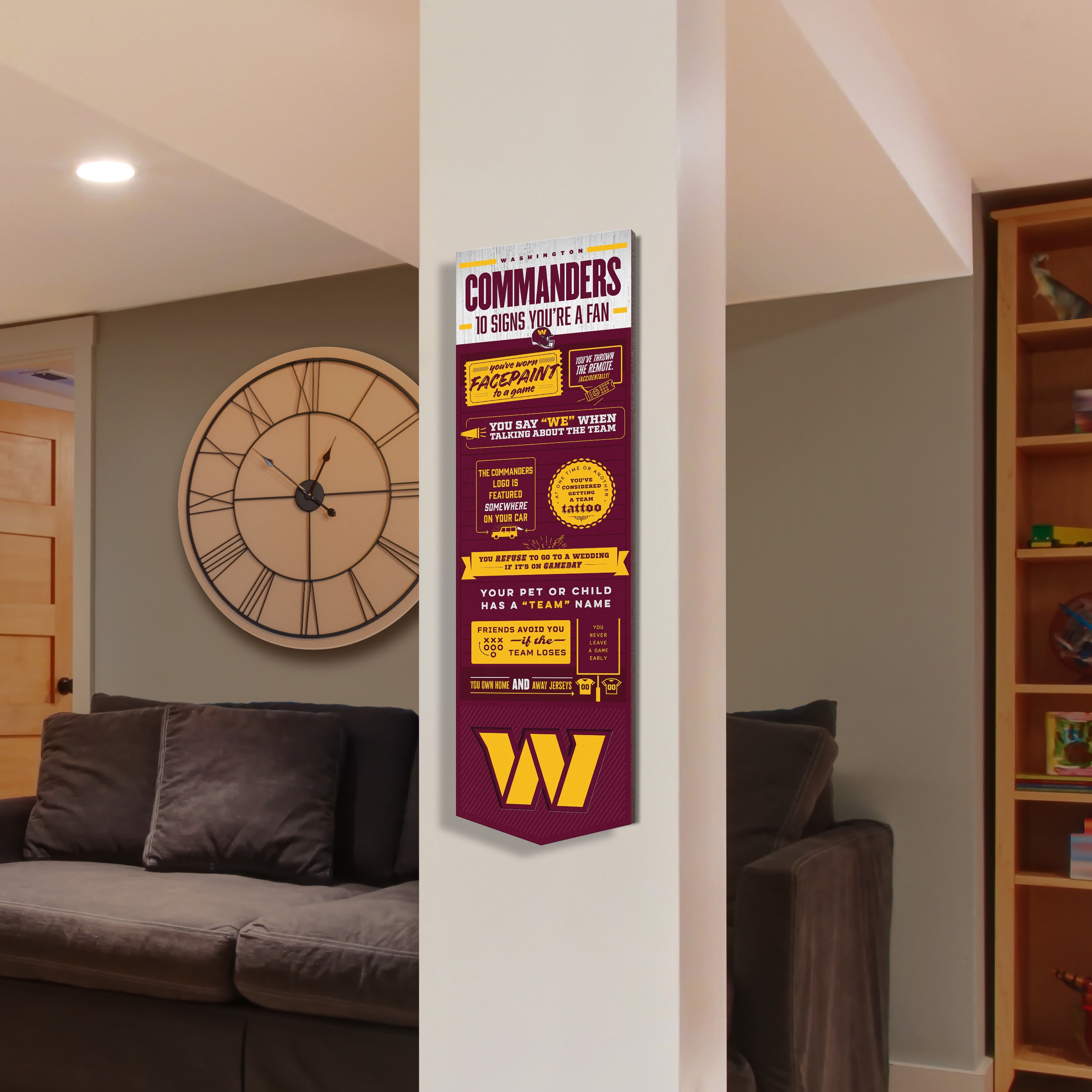 YouTheFan NFL Washington Commanders 3D Top 10 Wall Art