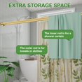 thumbnail image 7 of Double Shower Curtain Rod, Adjustable 28 to 76 Inches Wall Mounted Double Shower Rod Rustproof, Gold Shower Curtain Pole for Bathroom, Laundry Room, Bathtub and more, 7 of 7